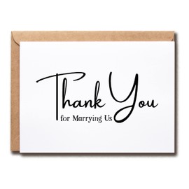 EdgarGifts Thank You For Marrying Us - Wedding Card To Officiant - Thank You Card For Priest - Minister - Judge - Pastor - Thank You Card - Officiant Card