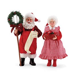 Department 56 Possible Dreams Country Living Santa and Mrs. Claus Labor of Love Figurine Set, 10.5 Inch, Multicolor