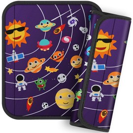 Akkya 2 Pack Seat Belt Cover Pad, Seatbelt Cushion Car Seat Strap Pads for Kids Cute Funny Carseat Stroller Shoulder Strap Protector Accessories