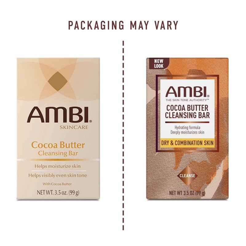 Ambi Cleansing Bar Soap Cocoa Butter 3.5oz (3 Pack)