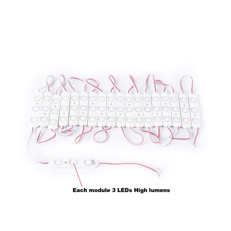200 PCS DC12V Injection 3 LED Module Blue DIY Led