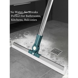 3 in1 Multifunctional ,1 CountHome Retractable Silicone Floor Squeegee Bathroom Glass Floor Squeegee,  Mop All Surface Sweeper And Squeegee For Wet and Dry Cleaning Dust,Pet Hair Tile,Dirt,Liquids,Hardwood Floors.