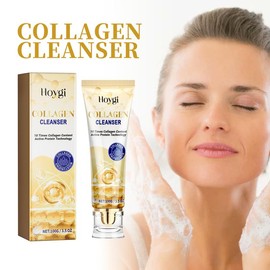 HOYGI [3 Bottles] Collagen Facial Cleanser Moisturizing Nourishing Firming Facial Skin Cleansing Anti-Wrinkle Eye Anti-Aging Beauty Salon Series Skincare Face Wash Moisturizer Comfort Moisture Hydrating Hydrate