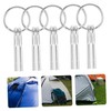 WOONEKY 4pcs Metal Tent Pegs Ground Stakes for Camping Tent