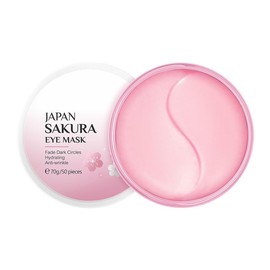 BeautyMall 1 Box Sakura Eye Mask Soothing Lifting Firming Moisturizing Firming Eye Mask, 70g / 50 Pieces