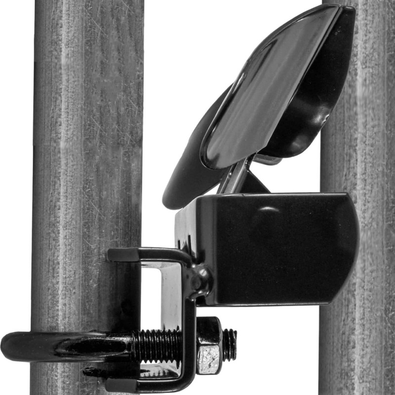 Black Wall Mount 1-3/8" Flat Back Butterfly Latch - Chain