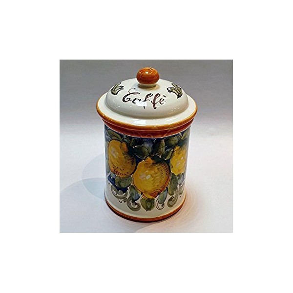 Arte D'Italia Imports Volute Handmade Hand Painted Coffee Canister Made