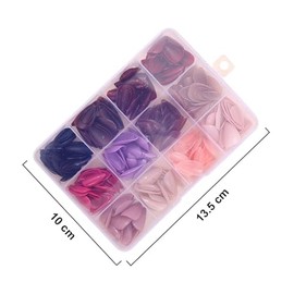 288Pcs Short Press on Nails Almond Fake Nails Solid Color False Nails Glossy Acrylic Artificial Fingernails Tips for Women DIY Manicure Art 12 Colors