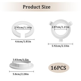 Lampshade Reducer Ring 16 Pcs, Lampshade Adapter Ring E27 to E14 Adapter | Socket Replacement E27 to E14 Lampshade Adapter Rings for Celling Lamps Table Lamps