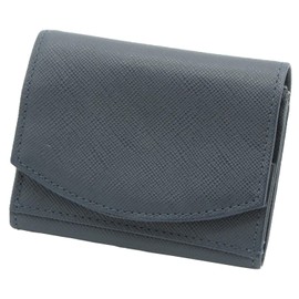 Cartolare Hammock Wallet, Compact, Men's Tri-Fold Genuine Leather Wallet, Overwhelmingly Easy to Take Out Change, Navy × Khaki