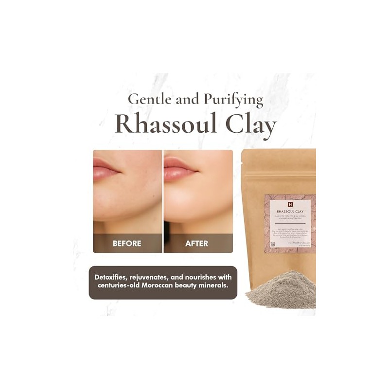 Rhassoul Clay - Ghassoul Clay1 Lb - Detoxifying and Rejuvenating