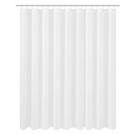 N&Y HOME Extra Wide Extra Long Fabric Shower Curtain Liner 108 x 84 inch, Hotel Quality, Washable, White Spa Bathroom Curtains with Grommets, 108x84