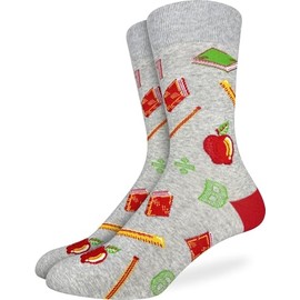 Good Luck Sock Men's School Teacher Socks, Adult, Shoe Size 7-12