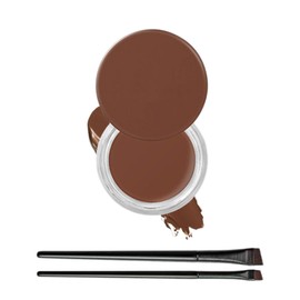 Waterproof Gel Eyeliner (Brown), Long-Lasting Cream Gel Pot with High-Intensity Pigments, Smudge-Proof and Water-Resistant Eye Liner Makeup, Includes Brow & Eyeliner Brushes
