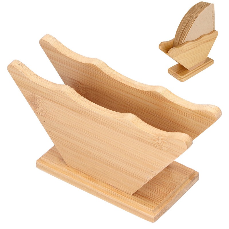 Bamboo Coffee Filter Paper Holder Hand Drip Coffee Filter Paper