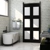 BONIKLUBA 40" Bi-Folding Sliding Barn Door Hardware Track Kit,Smoothly&Quietly,Side Mounted
