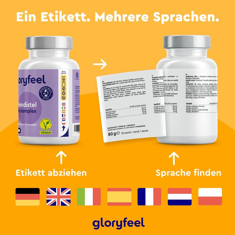 Milk Thistle + Artichoke, Dandelion, Desmodium, High Dose with 80%