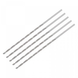 sourcing map 5 Pcs 1.6mm Mini Micro Twist Drill Bits, High-Speed Steel Straight Shank Extra Long Drill Bit 75mm for Aluminum Alloy