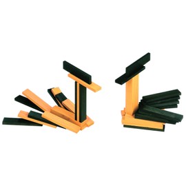 KAPLA 40 Squares Green - Wooden Construction Set - 40 Green Colored Building Planks - for Ages 3+