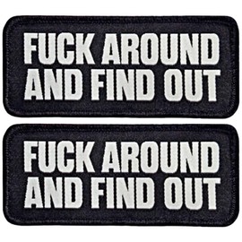FAFO Mess Around and Find Out Woven Patch | 2pc Iron on or Sew on 3.5" x 1.5" C954