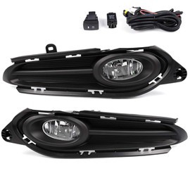 Clear Fog Light Kit For Honda HRV HR-V/Vezel 2016 2017 2018 Bumper Driving Fog Light Lamps Assembly With H8 Bulbs Bezel Switch Wiring Harness