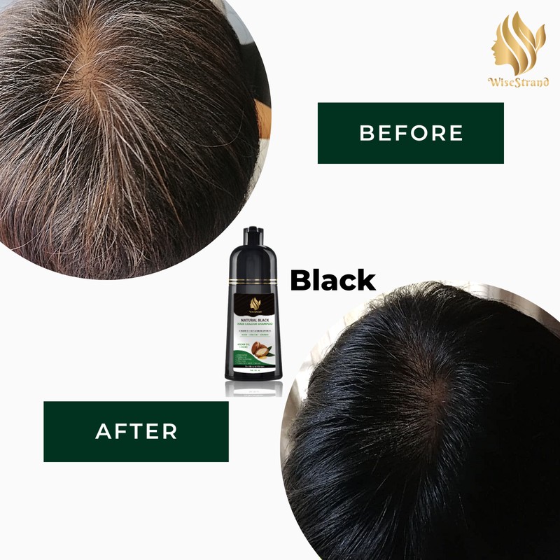 WiseStrand KKM Approved WiseStrand Natural Hair Dye Colour Shampoo |