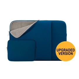 RAINYEAR 13 Inch Laptop Case Padded Laptop Sleeve with Front Pocket Accessories Bag Compatible 13.3 MacBook Air Pro M1 A2337 A2338 A1932 A2159 A2179 A2251 A2289 (Navy Blue, Updated Version)