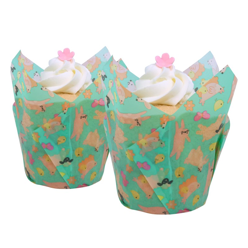 PME Easter Tulip Muffin Cases - Easter Animals (Pack of