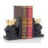 BOIHEGU Lion Statue Bookends, 7 inch Resin Exquisite Lion Statue(Set