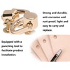 Emezddo Pack of 6 Rivets, Rotating D Rings Screw Rivets,