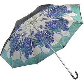 Generic Gogh Masterpiece Folding Umbrella for Sunny or Rainy Days UV Protection 99% UV Protection Vincent Van Gogh Iris Schwertlilien AU-02527 YOU POWER