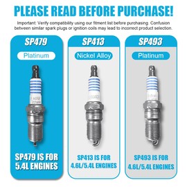 MAS Ignition Coil DG508 & Motorcraft Spark Plug SP479 compatible with Ford Lincoln Mercury 4.6L 5.4L V8 Crown Victoria Expedition F-150 F-250 Mustang DG457 DG472 DG491