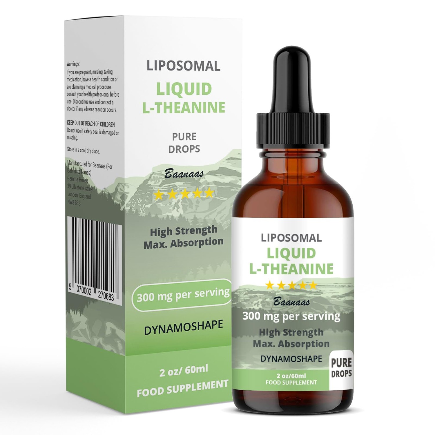 baanaas For Babies to Nanas LIPOSOMAL Liquid L-Theanine Drops | L ...