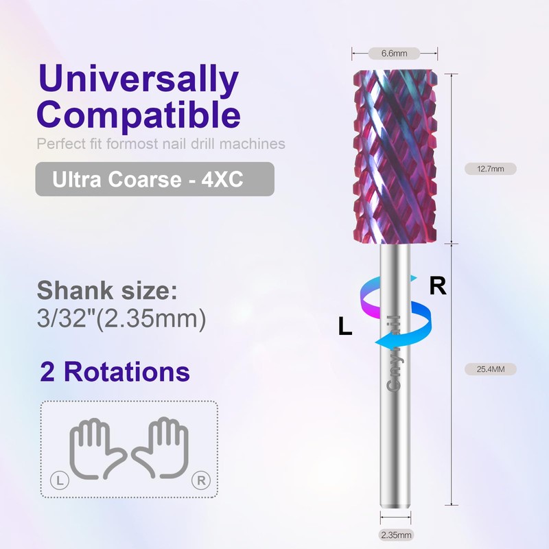 3/32" Large Barrel Bit Tungsten Carbide Nail Drill Bit Safety