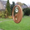 Window Decoration Wooden Yin Yang Window Decoration with Crystal, Gift
