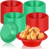 Layhit 100 Pcs Christmas Plastic Bowls 12 oz Disposable Salad