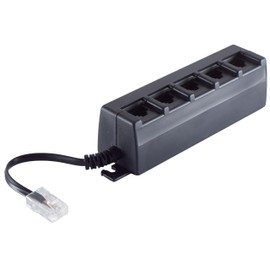 1aTTack.de 1x 0,1m - ISDN Multiport Adapter RJ45 Stecker auf 5x RJ45 Buchse 8/4 Mit Widerstand Verteilerkabel für Telefonanlage Router ISDN-Geräte