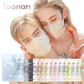 iBanari KF94 Kim Taehee bird beak type mask 3 boxes 30 sheets large medium small medium size, iBanari KF94 M medium soft gray / 아이바나리 KF94 김태희 새부리형 마스크 3박스 30매입 대형 중형 중소형, 아이바나리 KF94 M 중형 소프트그레이