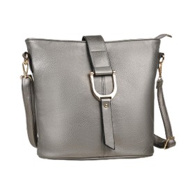 AOSSTA Womens Medium Shoulder Bag Cross Body Bag for Women Hobos Bags Adjustable Long Strap Handbag (Silver Grey)