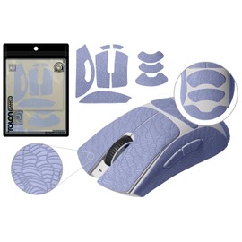 TALONGAMES Grip Upgrade Mouse Anti Slip Grip Tape, Compatible with Razer DeathAdder V3 Pro Gaming Mouse Skins, Waves Pattern, Sweat Resistant, Cut to Fit, Easy to Apply (Blue)