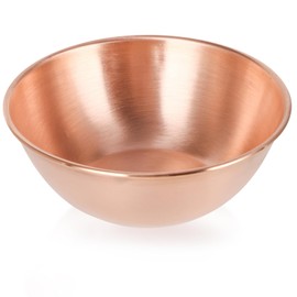 CigeZaus 8'' Pure Copper Bowl, 99.99% Copper Mixing Bowl for Salad, Egg Beating, Large