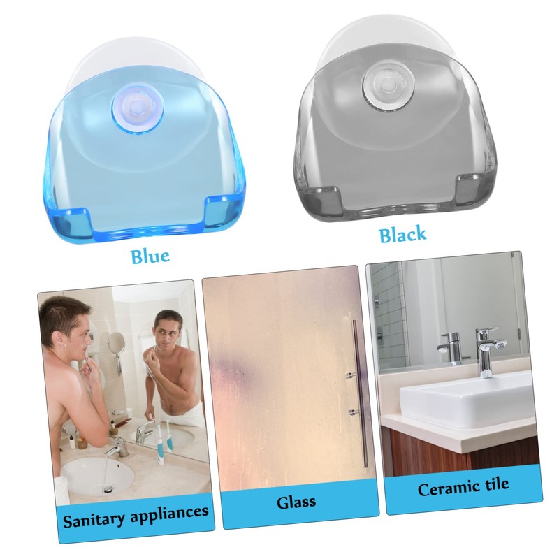 Baluue 6pcs Suction Cup Razor Holder Bathroom Hooks Shower Hooks