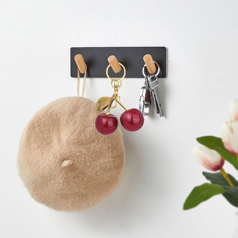 Auony Glitter Cherry Bag Charm, Cherry Keychain Accessory Purse Charm
