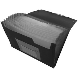 Q Connect Expanding File 13POCKETS Black