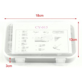 LiebeWH Varios Tipos de Prensatelas Singer, Kit de Prensatelas para Máquina de Coser Juego de Pies Universales para Máquinas de Coser