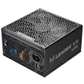 Super Flower Leadex VII XG 850W 80+ Gold, Cybenetics Platinum, Full Modular, ATX 3.1 & PCIe 5.0, W/12VHPWR Cable (2x8pin - 16pin Native Cables), Power Supply, FDB Fan, SF-850F14XG, Black Version
