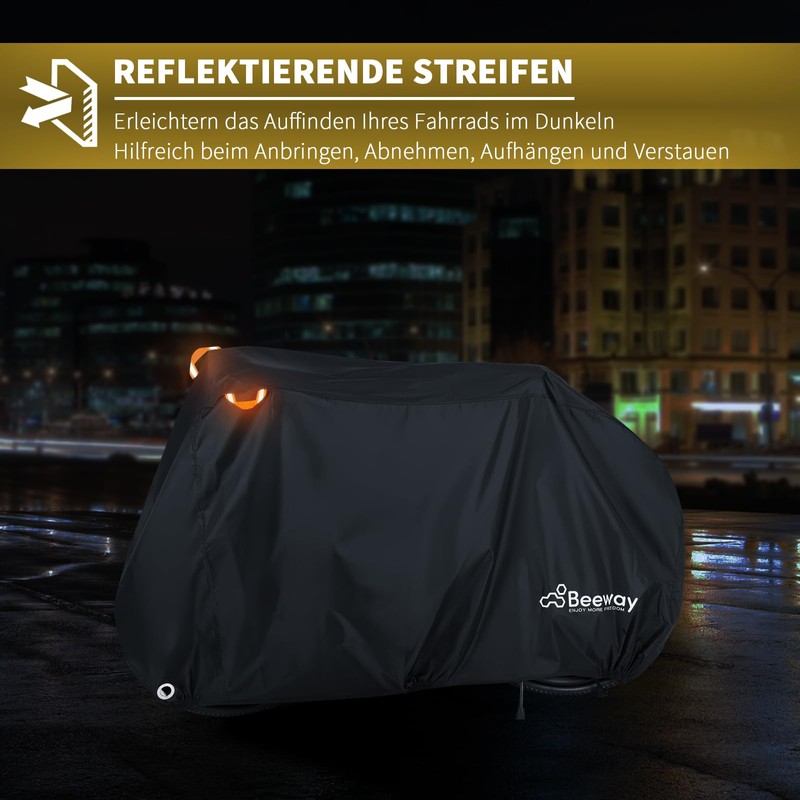BEEWAY Bicycle Cover, 210D Nylon, Waterproof, Thick, Dustproof, UV Protection,