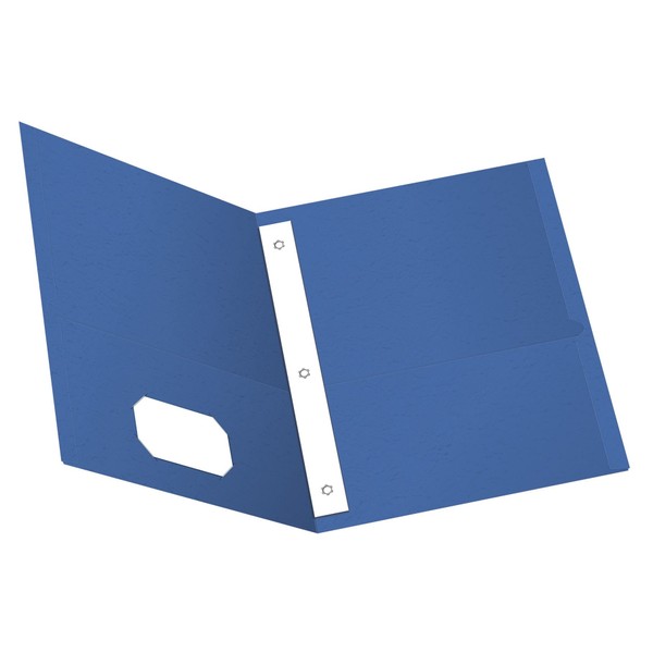Oxford Twin Pocket Folders with Fasteners, Letter Size, Royal Blue,