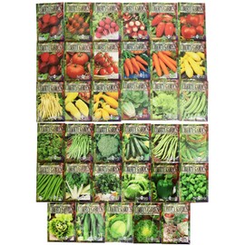 Set of 35 Premium Variety Herbs and Vegetables - Deluxe Garden Choices for Premium Gardening! (35 Liberty Garden Premium Vegetable)