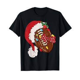 Funny American Football Santa Christmas Men Women Kid T-Shirt